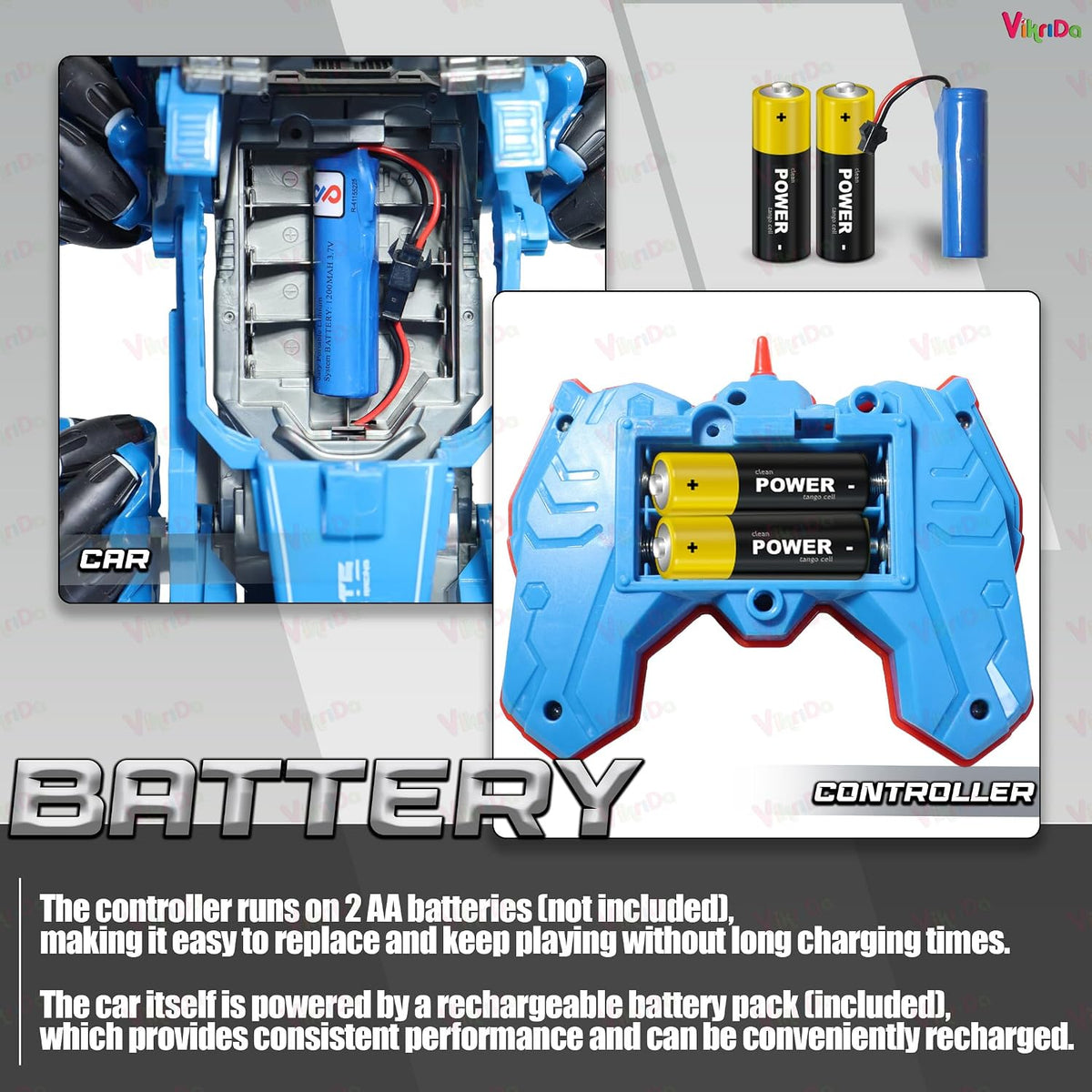 VikriDa Deformable Drift F1 RC Truck for Kids