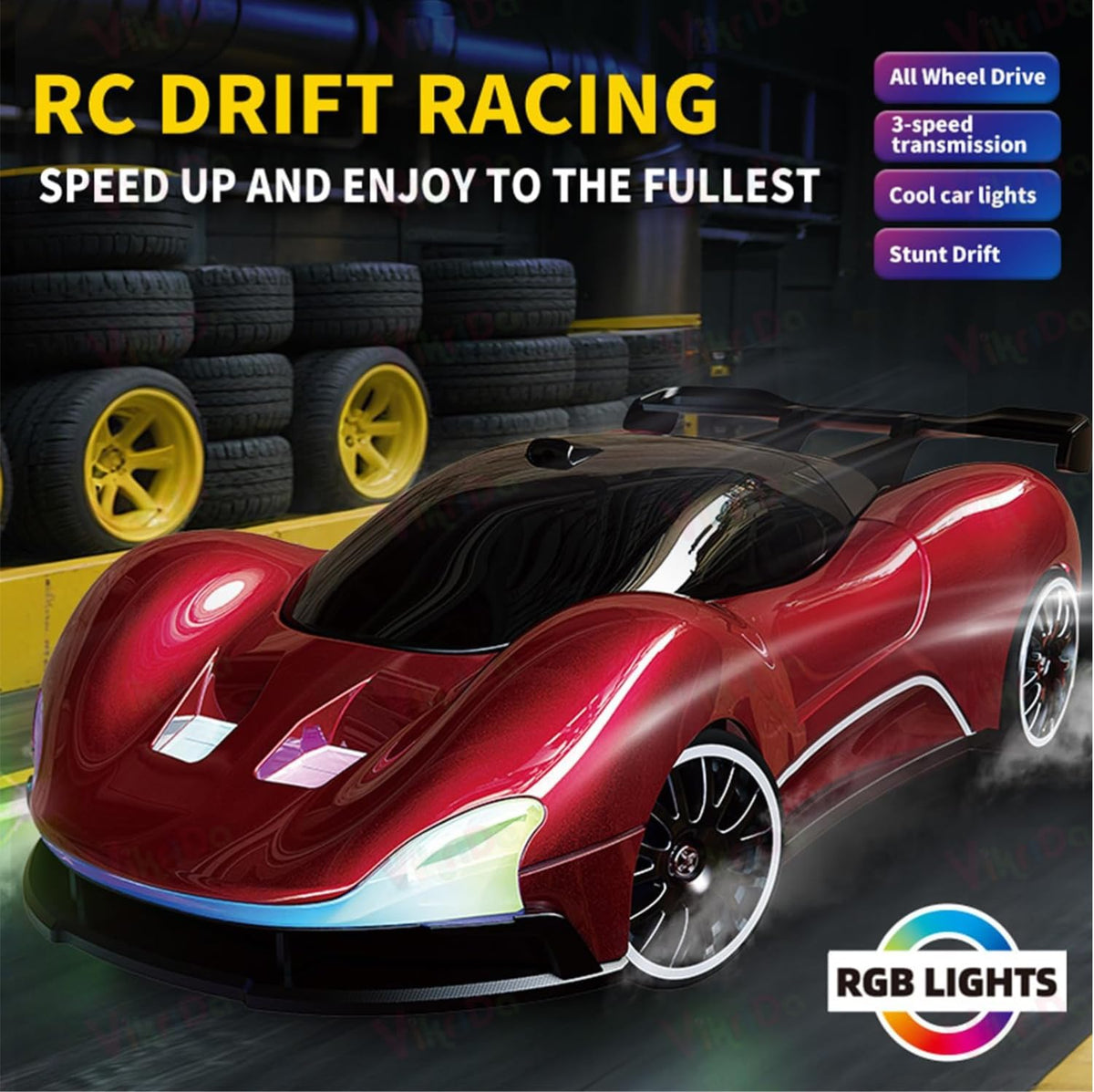 VikriDa Speedy Drift RC Car – Remote Control Drift Toy for Kids