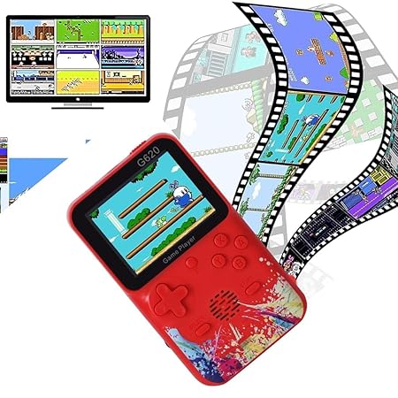 VikriDA New Edition Handheld,Retro Video Game Console,SUP+ Game Box 500 in 1: Trendy Console,Super Wide LCD,6 hrs Continuous Gameplay -USB Rechargeble(Multicolor)