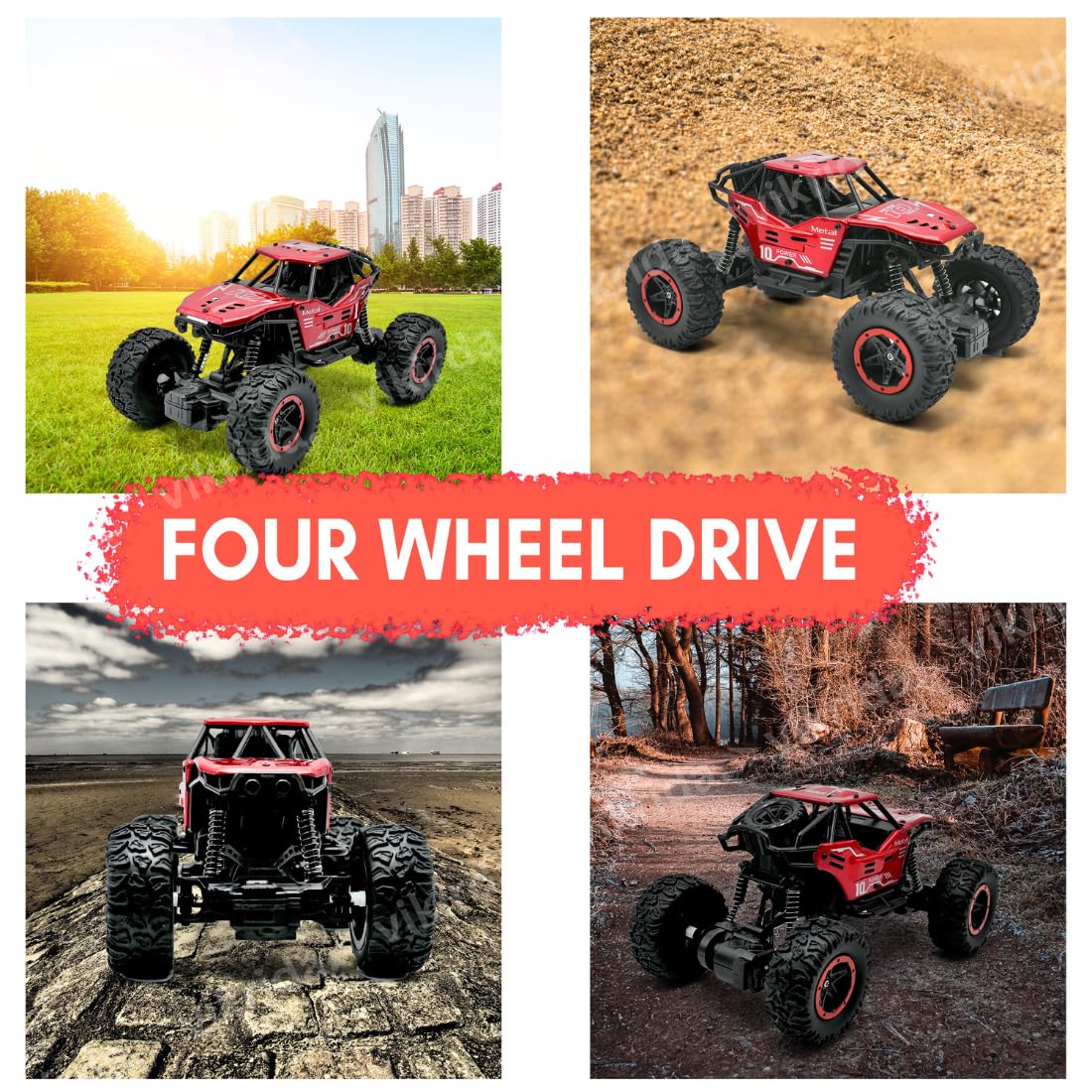 VikriDA Remote Control Car for Kids,Monster Truck Rock Crawler Climbing RC Toy