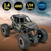 VikriDa Black RC Monster Truck Rock Crawler