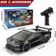 VikriDa RC Black Tesla-Style Pick-Up Drift Car for Kids