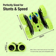 VikriDa Green Smoke 360-Degree Rotating Stunt Car for Kids