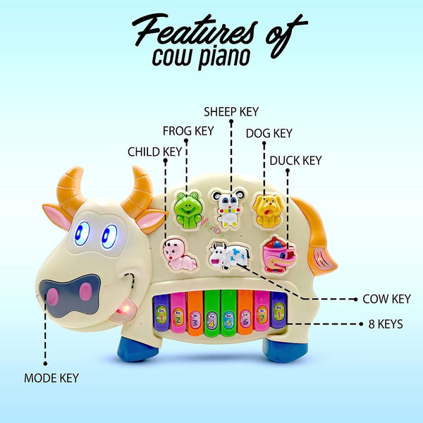 VikriDa 8-Key 2-in-1 Piano Xylophone Toy