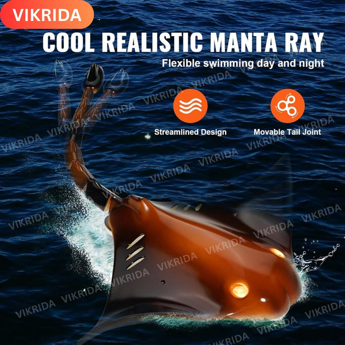 VikriDa RC Swimming Stingray Fish – Remote Control Swimming Fish Toy