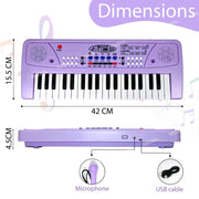 VikriDa Purple Kids 37 Key Piano Toy