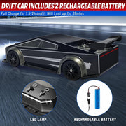 VikriDa RC Black Tesla-Style Pick-Up Drift Car for Kids