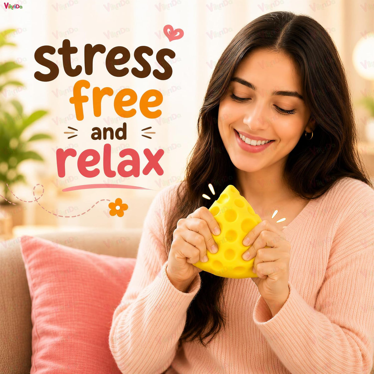 VikriDa Cheese Squishy Slow Rising Fidget Toy