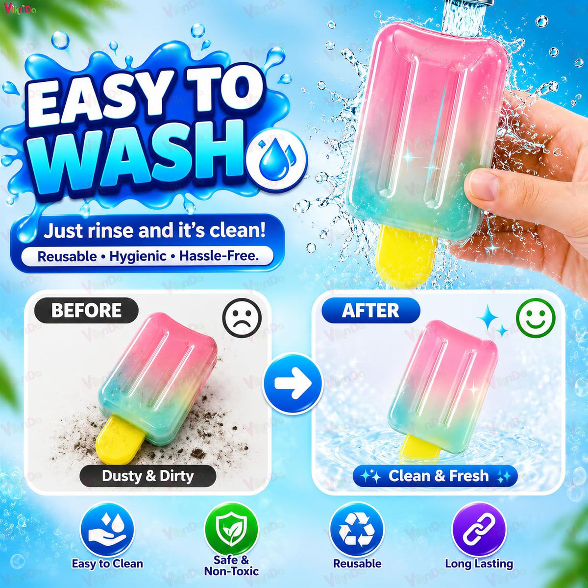 VikriDa Slow Rising Ice Cream Squishy Toy