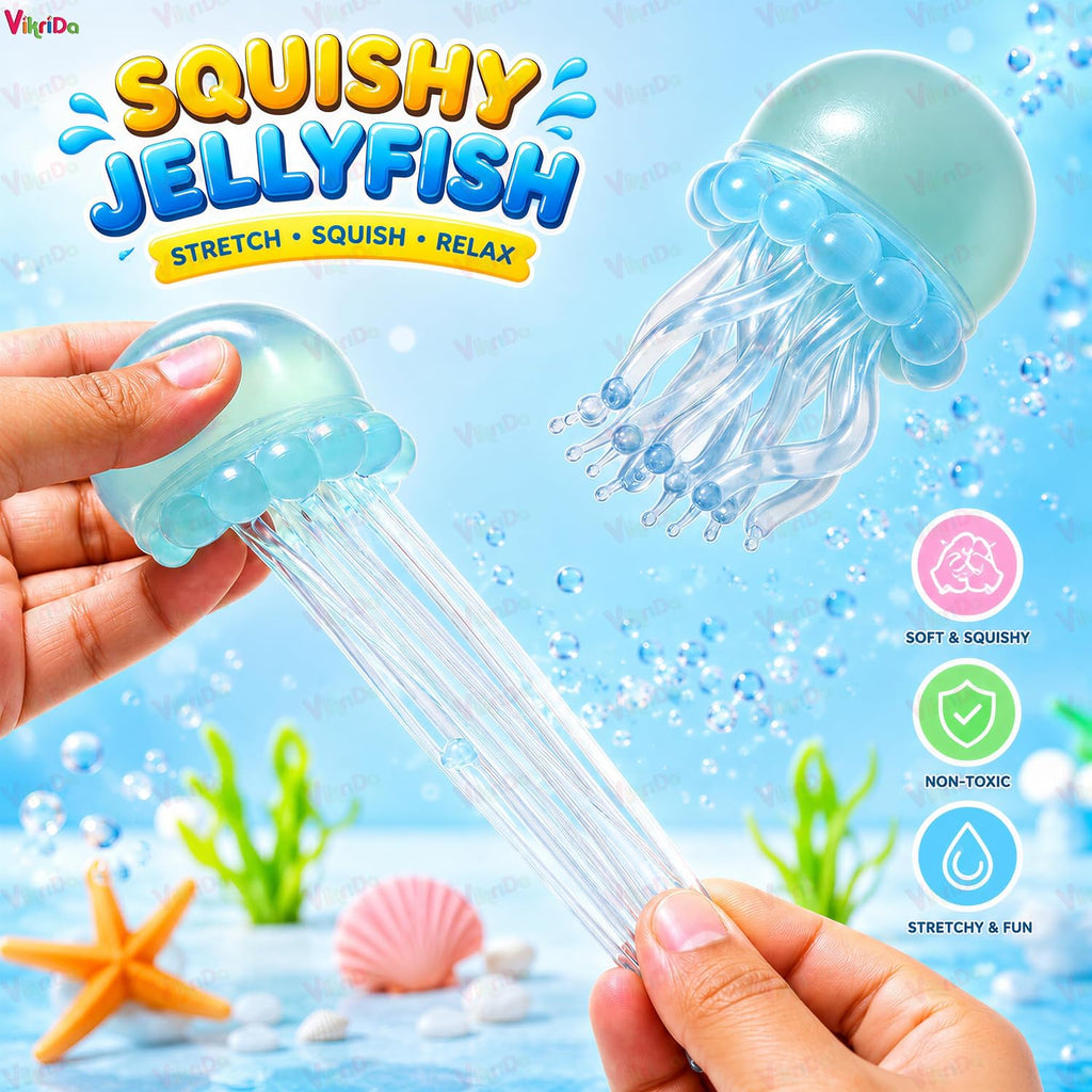 VikriDa 3-Piece Jellyfish Squishy Fidget Toys