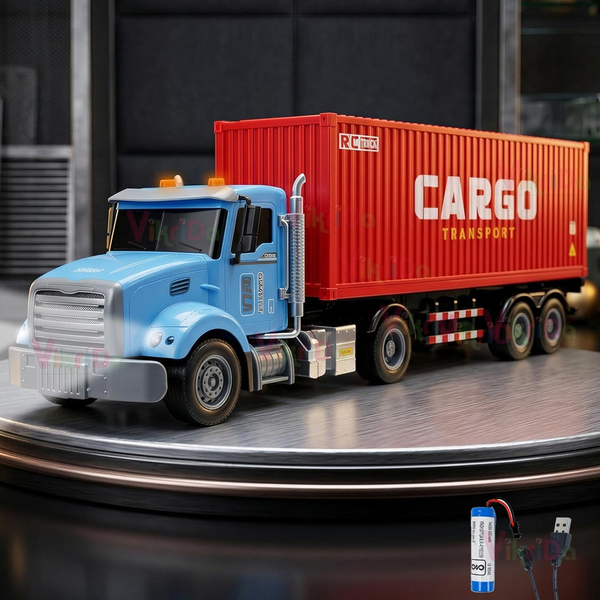 VikriDa RC Cargo Truck – Remote Control Truck Toy for Kids