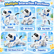 VikriDa Blue Smart Robot Pet Dog with AI for Kids