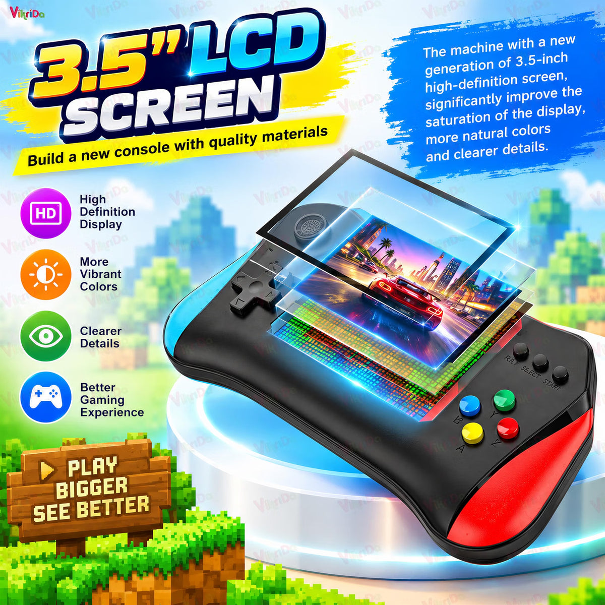 500-in-1 Retro Handheld Gaming Console
