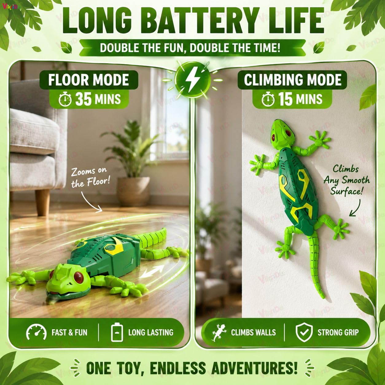 VikriDA RC Wall Climbing Lizard Toy