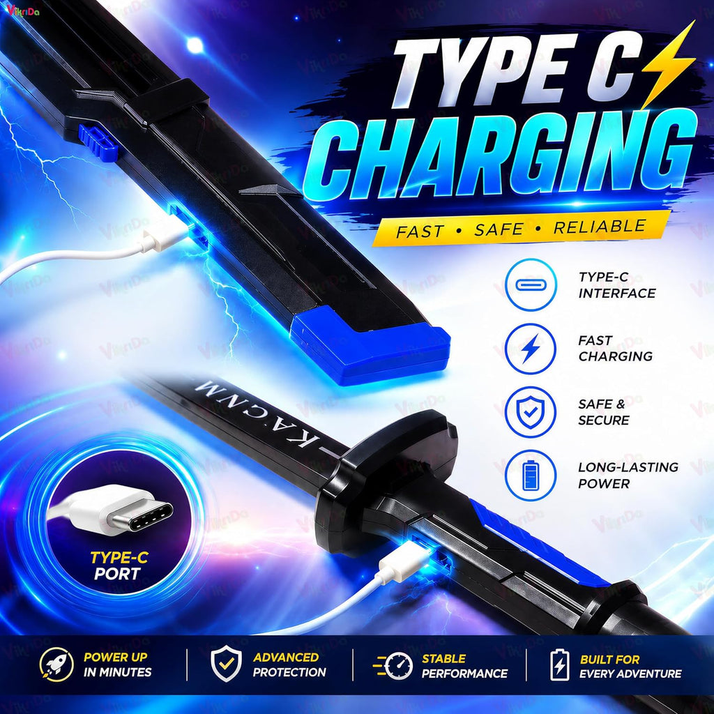 VikriDA Medium RGB Glowing Smoke Sword