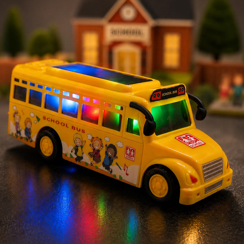 VikriDa Friction Powered School Bus Toy