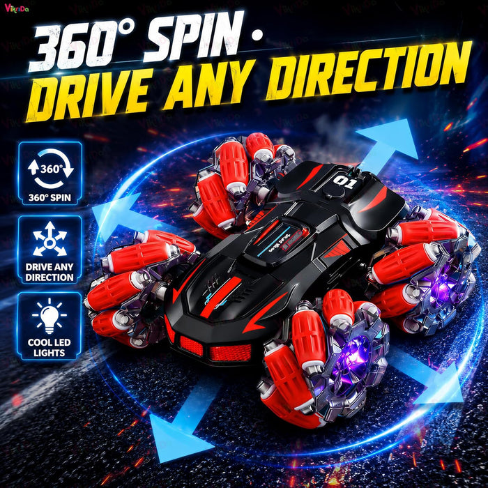 VikriDa Watch-Controlled LED Extreme Stunt Car for Kids