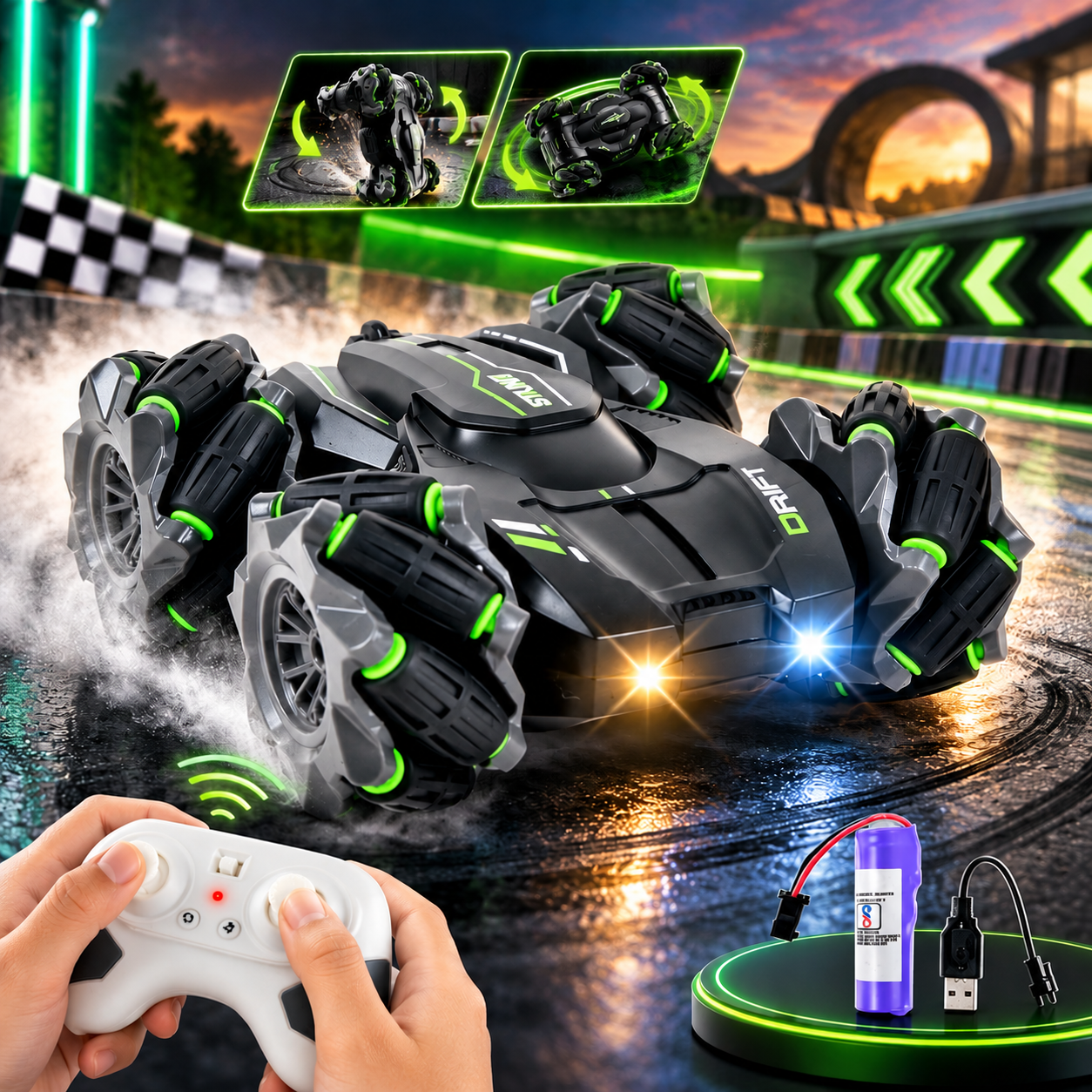 VikriDA Extreme 360° Drift Stunt Car