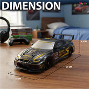 VikriDa RC Black Yellow Scratch Race Drift Car for Kids