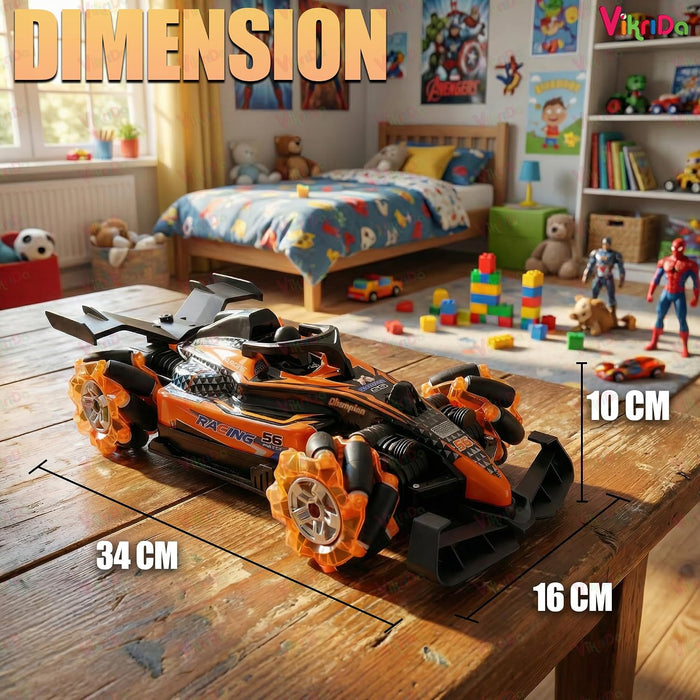 VikriDa Orange Double Smoke Formula Car for Kids