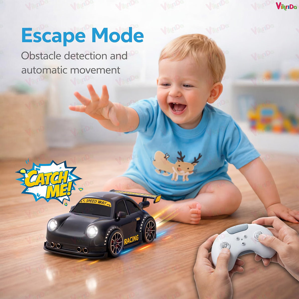 Black Mini RC Follow Me Car