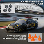 VikriDa RC Black Yellow Scratch Race Drift Car for Kids