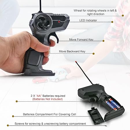 VikriDA Remote Control Racing Car Rock Crawler 4 Wheel Drive Metal Alloy Body Rock Climber High Speed Monster Racing Car- Silver Color