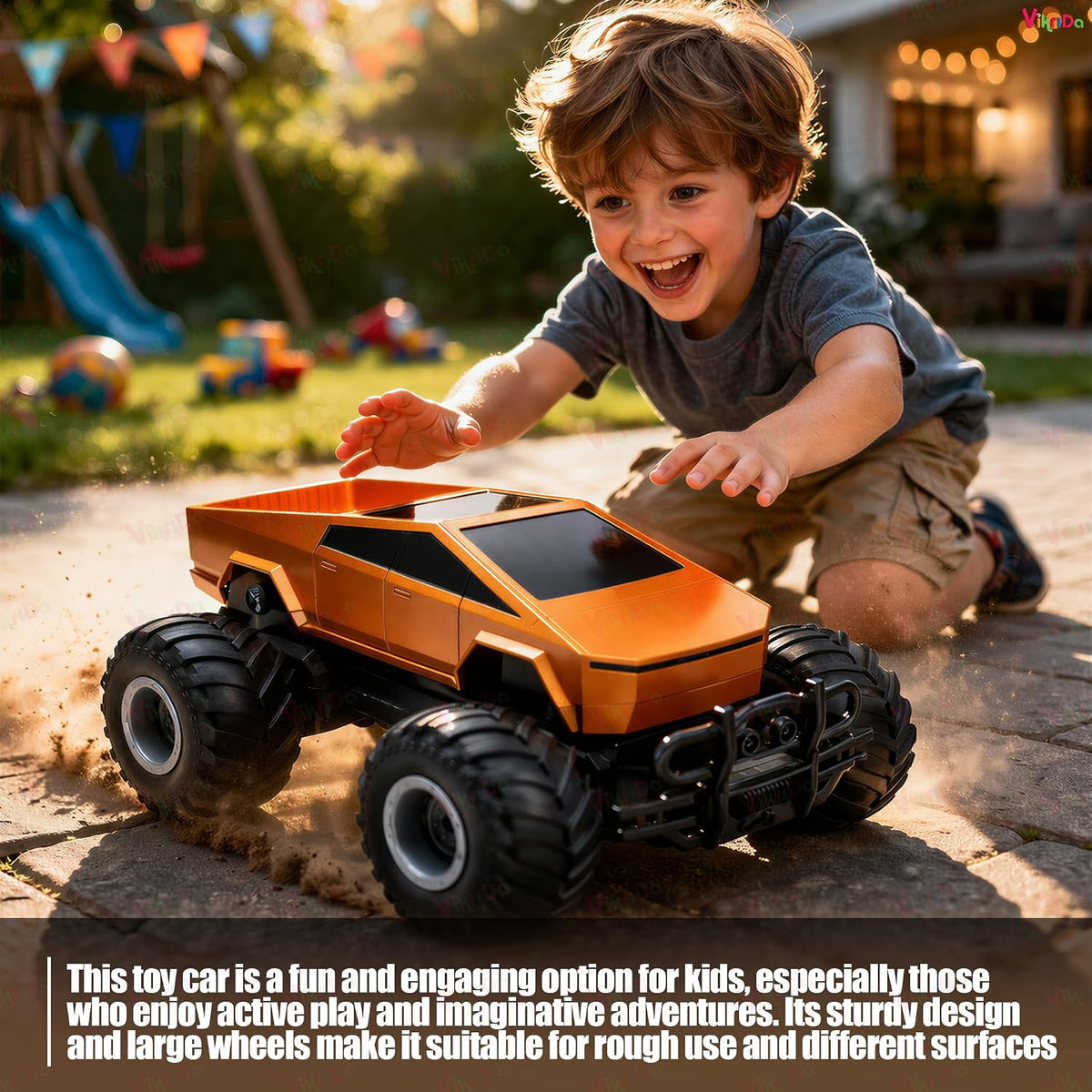 VikriDa Lumo Off-Road RC Tesla-Style Car for Kids