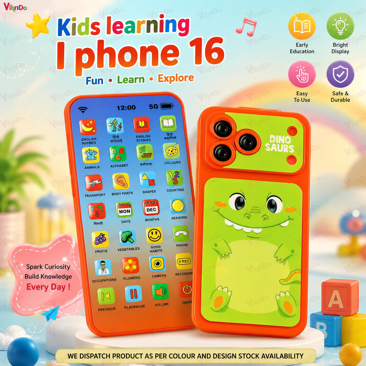 VikriDa Educational Learning Mobile Phone Toy
