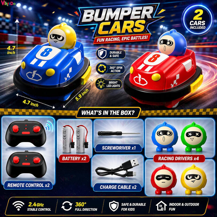 VikriDa Angry Bird Bumper Car – Bump and Go Toy Car for Kids