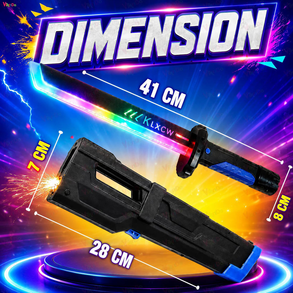 VikriDA Medium RGB Glowing Smoke Sword