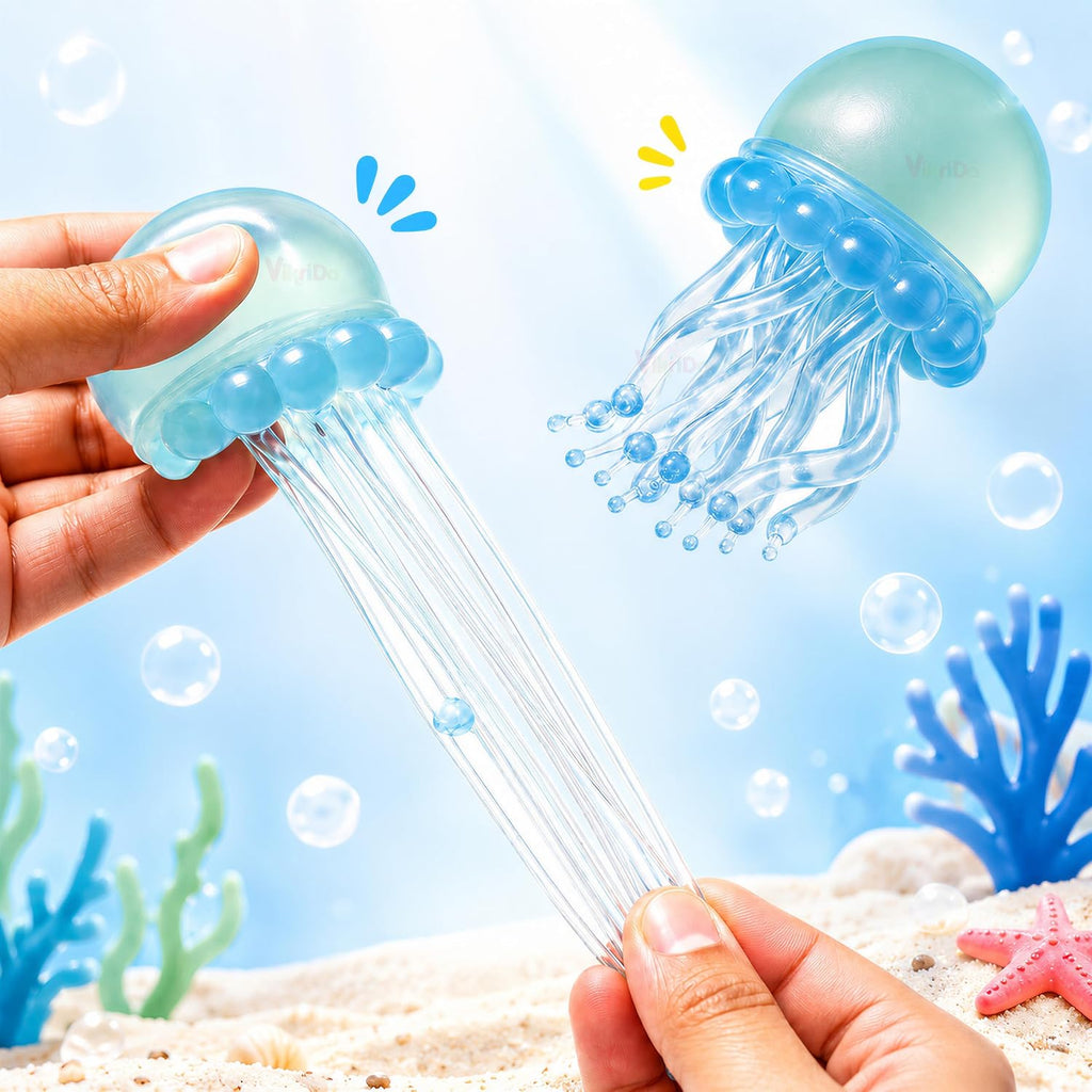 VikriDa 3-Piece Jellyfish Squishy Fidget Toys