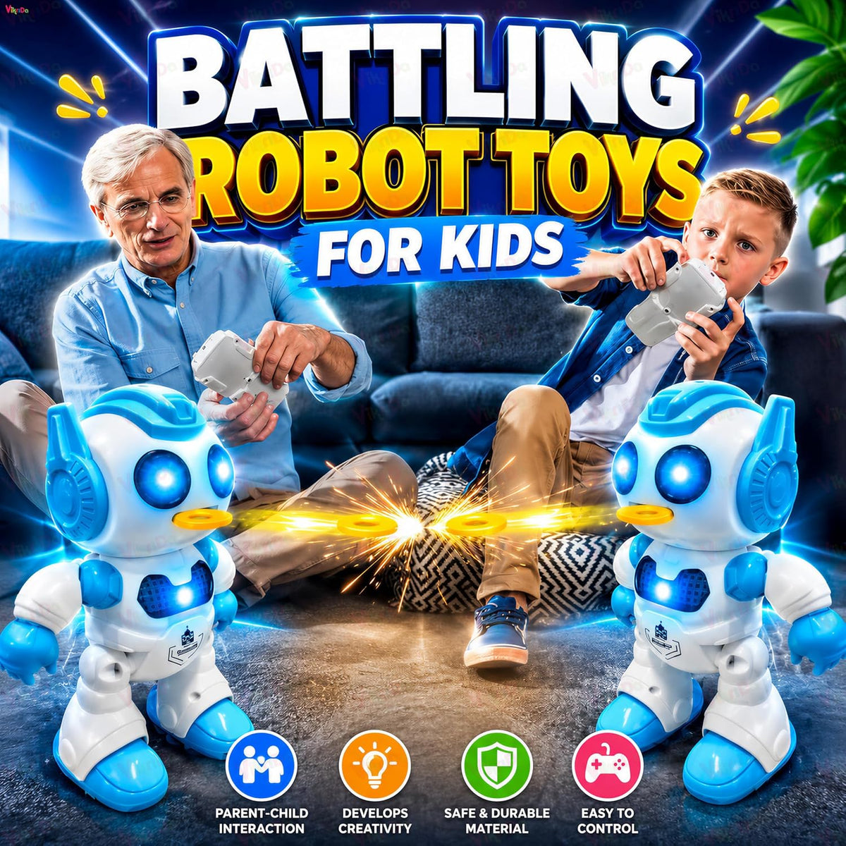 VikriDa RC Intelligent Robot – Remote Control Robot Toy for Kids