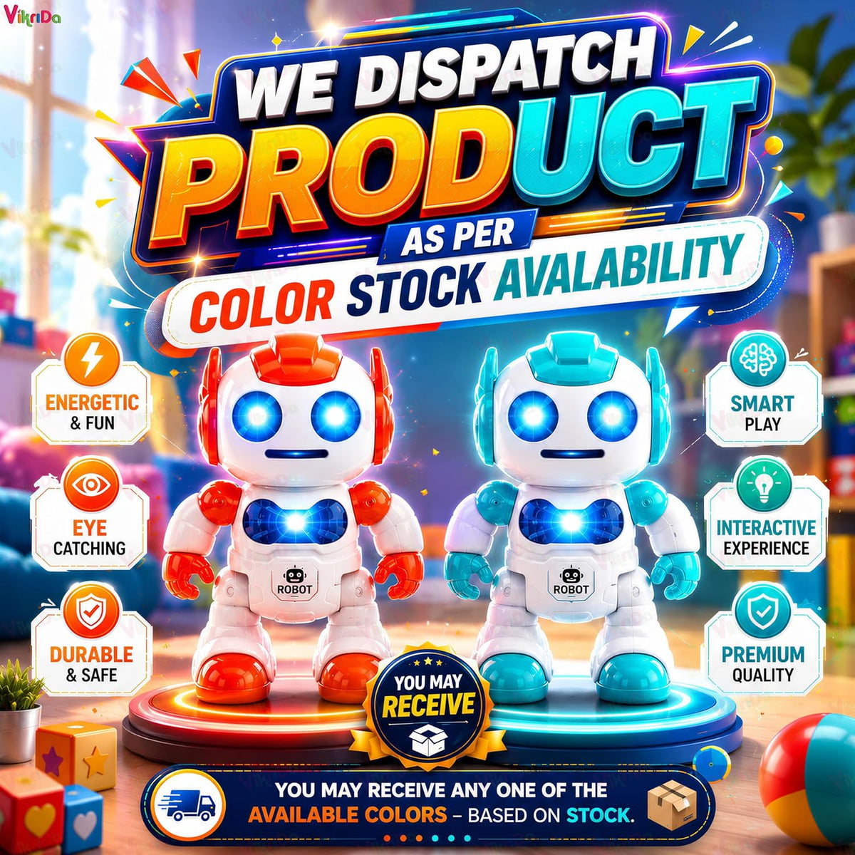 VikriDa RC Intelligent Robot – Remote Control Robot Toy for Kids