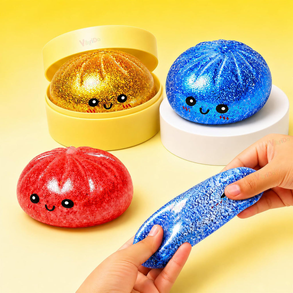 Vikrida Cute Dumpling Squishy Fidget Toy