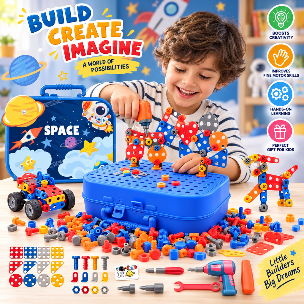 Electric Drill DIY Mosaic Puzzle Set